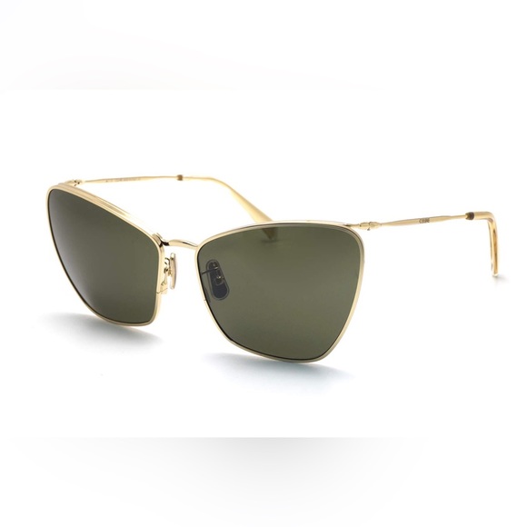 Celine Accessories - Celine Gold Metal Cat Eye Sunglasses Authentic Model cl40069u 30n 61 16 140 3